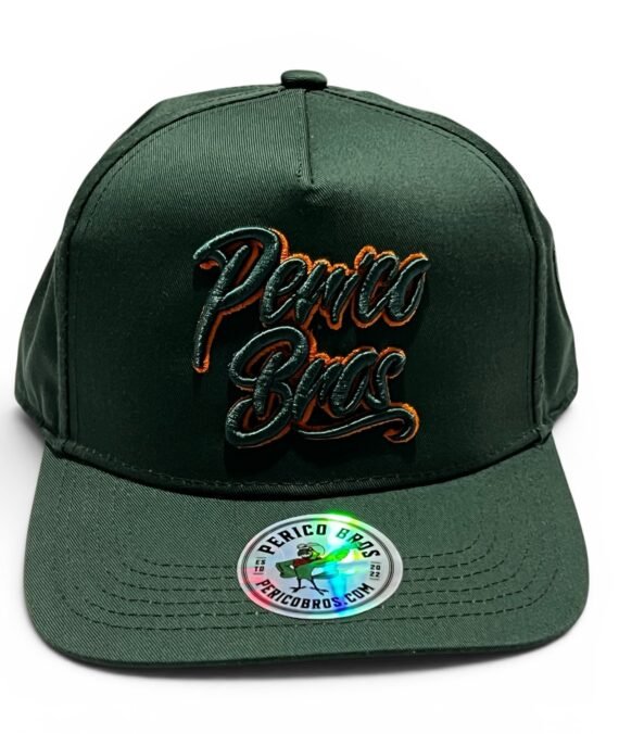 Snapback Perico Bros Verde con Naranja