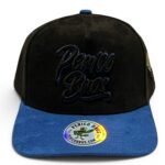 Snapback Full Gamuza Negro con Azul Perico Bros