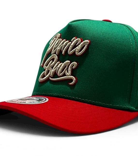 Snapback Perico Bros Verde con Rojo