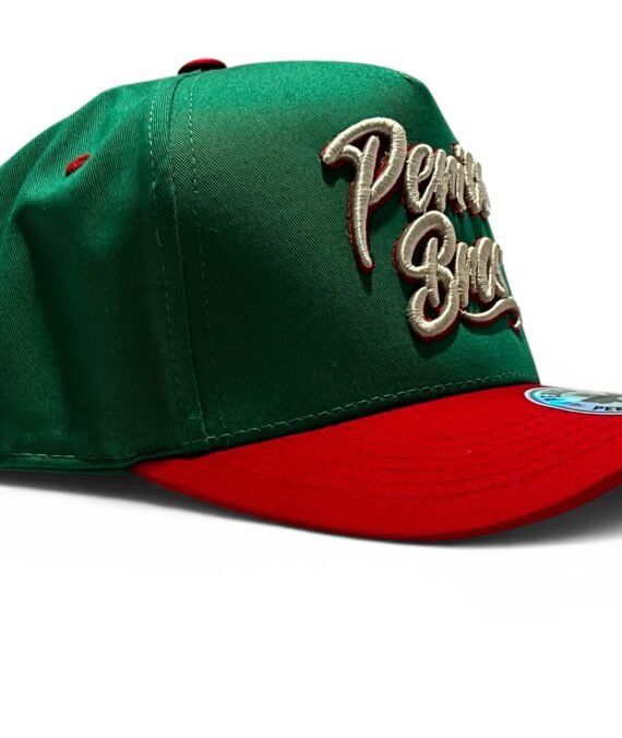 Snapback Perico Bros Verde con Rojo
