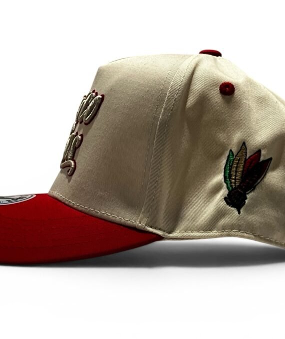 Snapback Perico Bros Rojo con Crema