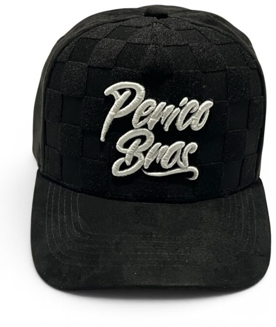 Snapback Full Gamuza Negra con Cuadros Perico Bros