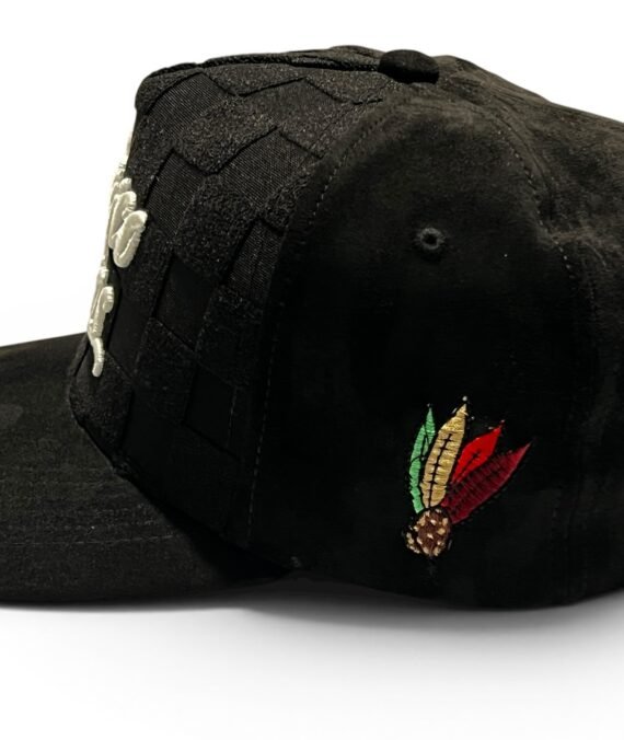 Snapback Full Gamuza Negra con Cuadros Perico Bros